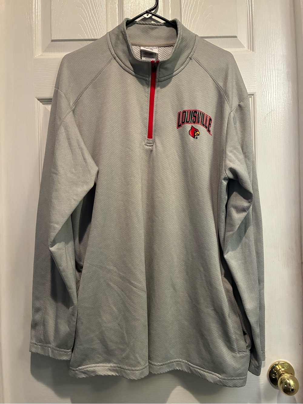 Champion Louisville Cardinals Grey Quarter-Zip Pullover